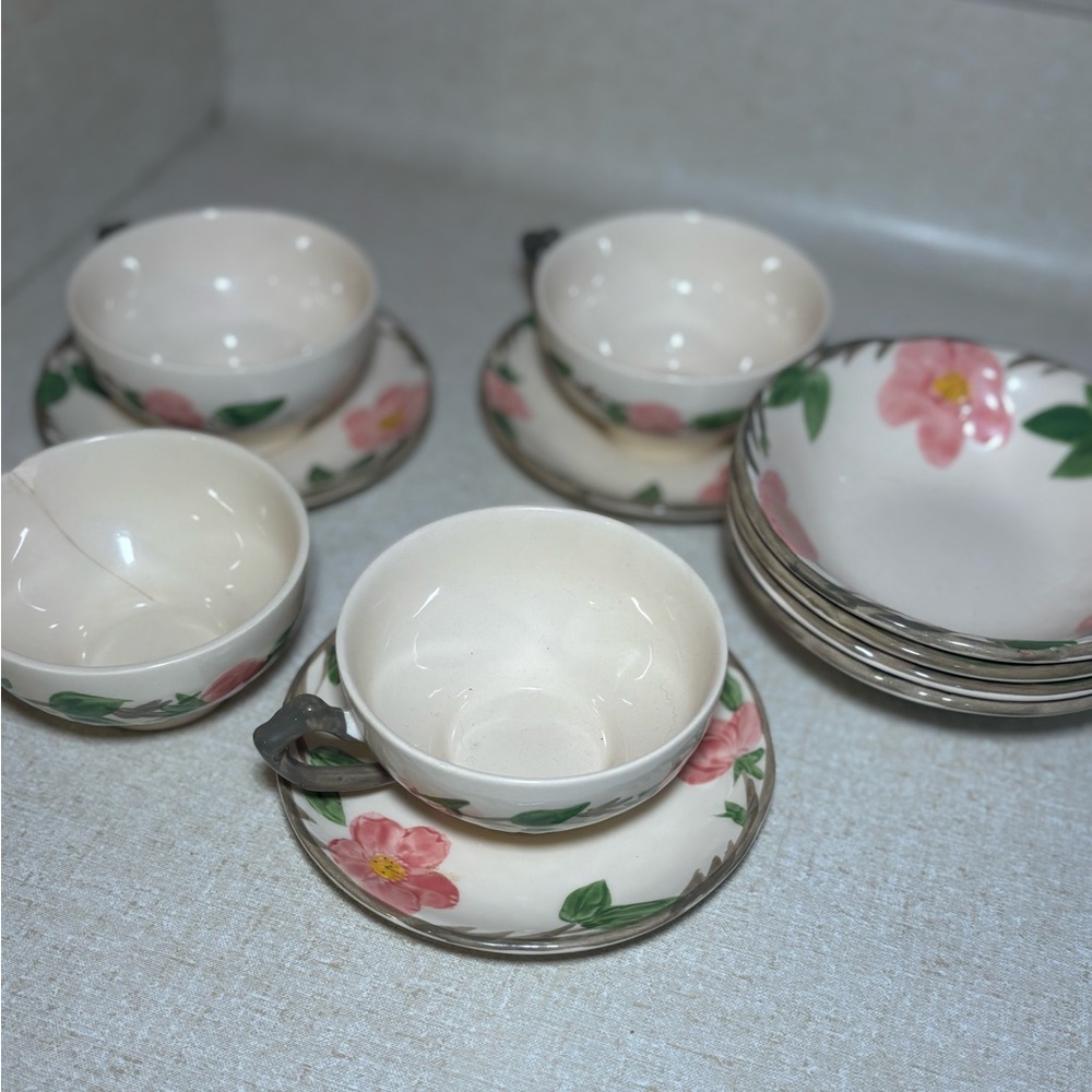 Vintage Franciscan Desert Rose – Made in England (Tea Set & Bowls)